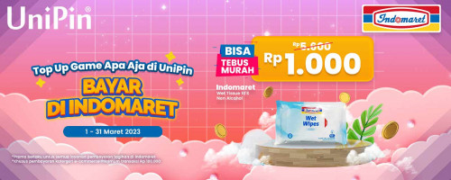 Top Up Game Apa Aja di UniPin, Bisa Tebus Murah Indomaret Wet Tissue Rp1,000